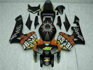 Custom 2005-2006 Black Honda CBR600RR Bike Fairings & Bodywork