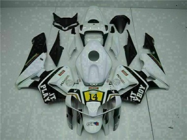 Custom 2005-2006 White Playboy 14 Honda CBR600RR Motorcycle Replacement Fairings