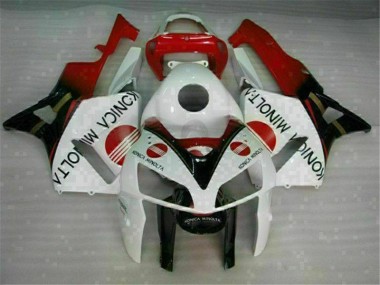 Custom 2005-2006 White Honda CBR600RR Motorcycle Fairing Kits