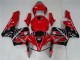 Custom 2005-2006 Red Black Honda CBR600RR Motorcycle Fairing Kit