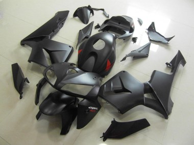 Custom 2005-2006 Black Red Honda CBR600RR Replacement Fairings