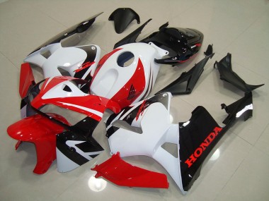 Custom 2005-2006 Red White Black Honda CBR600RR Motorcylce Fairings