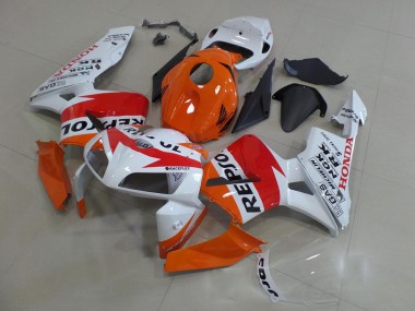 Custom 2005-2006 Orange White Repsol Honda CBR600RR Motorbike Fairings