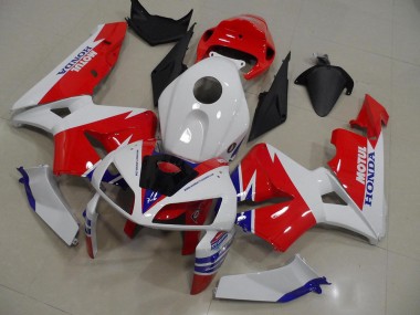 Custom 2005-2006 Red White Honda CBR600RR Motorcycle Fairing Kit