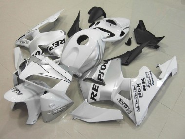 Custom 2005-2006 Repsol White Silver Honda CBR600RR Bike Fairing Kit