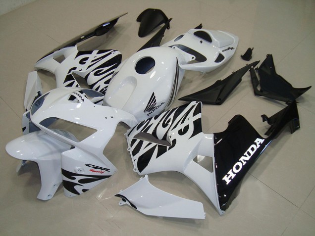 Aftermarket 2005-2006 White Black Honda CBR600RR Motor Fairings