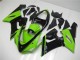 Custom 2005-2006 Green Black Kawasaki ZX6R Motor Fairings