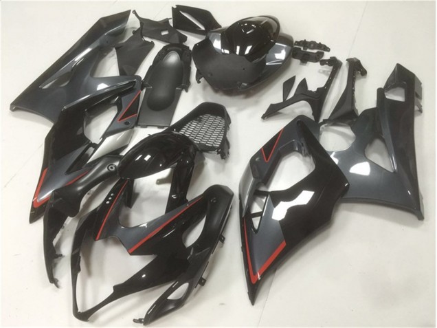 Custom 2005-2006 Black Grey Suzuki GSXR 1000 Moto Fairings