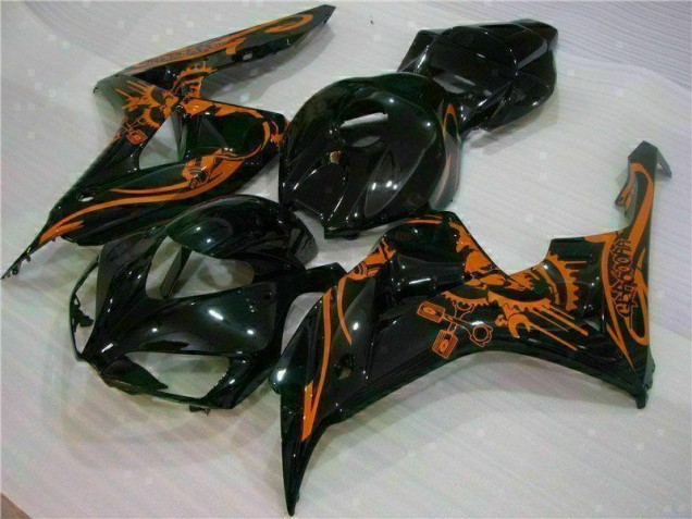 Custom 2006-2007 Brown Black Honda CBR1000RR Motorbike Fairing Kits