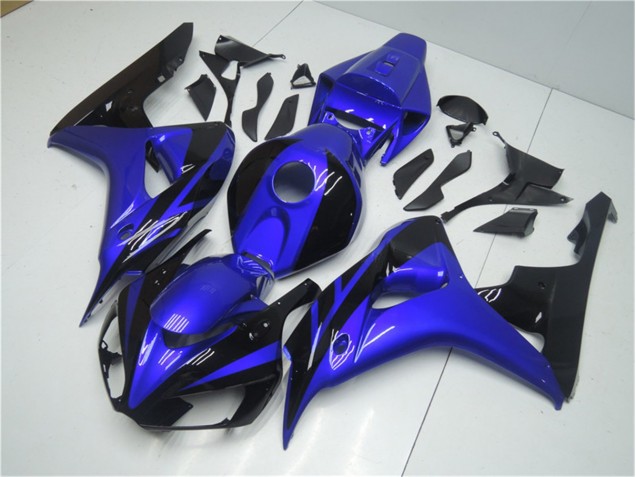 Custom 2006-2007 Blue Black Honda CBR1000RR Moto Fairings