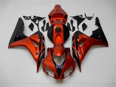 Aftermarket 2006-2007 Orange Black Honda CBR1000RR Motorcycle Fairings Kit