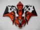 Custom 2006-2007 Orange Black Honda CBR1000RR Motorcycle Fairings Kit