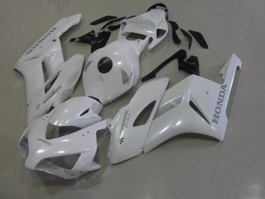 Custom 2006-2007 White with Silver Decals Honda CBR1000RR Bike Fairings