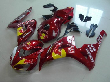 Aftermarket 2006-2007 Candy Red Red Bull Honda CBR1000RR Motorcylce Fairings