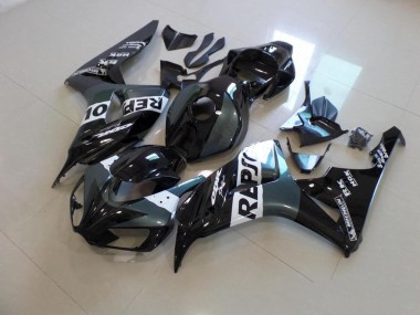 Custom 2006-2007 Grey Black Repsol Honda CBR1000RR Motorbike Fairing Kits