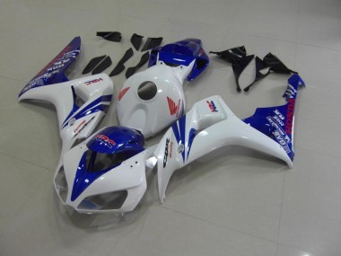 Aftermarket 2006-2007 Pearl White Blue Honda CBR1000RR Motorcycle Fairings Kits