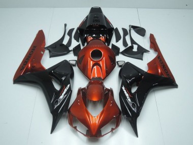 Custom 2006-2007 Orange and Black Honda CBR1000RR Motorcycle Fairing