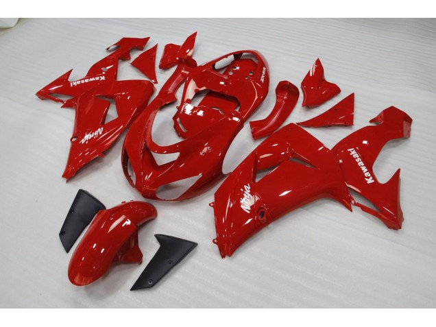 Aftermarket 2006-2007 Red Kawasaki ZX10R Motorbike Fairings