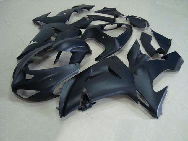 Custom 2006-2007 Matte Black Kawasaki ZX10R Motorcylce Fairings