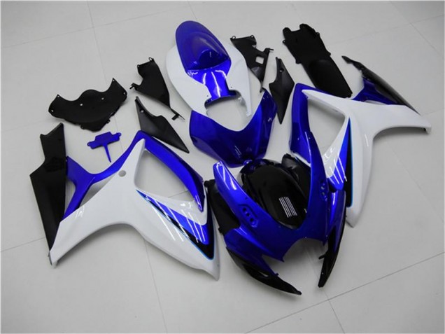 Custom 2006-2007 Blue White Suzuki GSXR 600/750 Motorbike Fairing