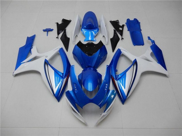 Custom 2006-2007 Blue White Suzuki GSXR 600/750 Motorcycle Bodywork