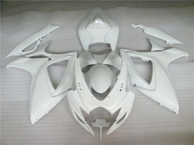 Custom 2006-2007 Pearl White Suzuki GSXR 600/750 Motorbike Fairing