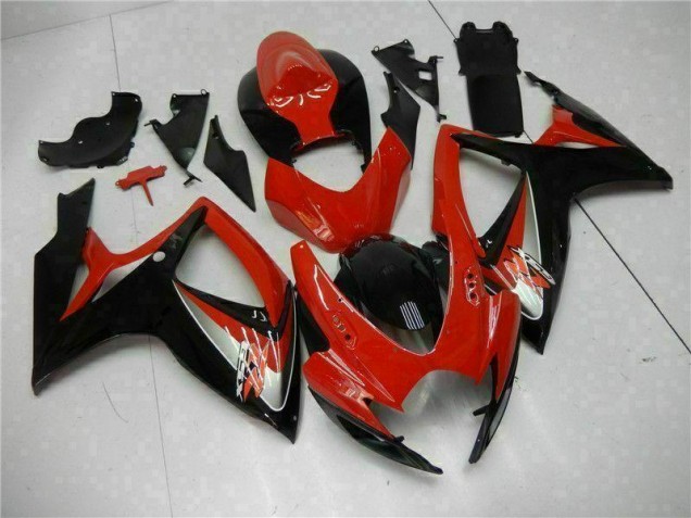 Aftermarket 2006-2007 Red Suzuki GSXR 600/750 Bike Fairing Kit