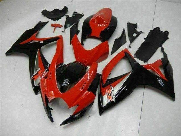 Aftermarket 2006-2007 Red Suzuki GSXR 600/750 Bike Fairing Kit