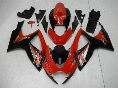 Aftermarket 2006-2007 Red Suzuki GSXR 600/750 Bike Fairing Kit