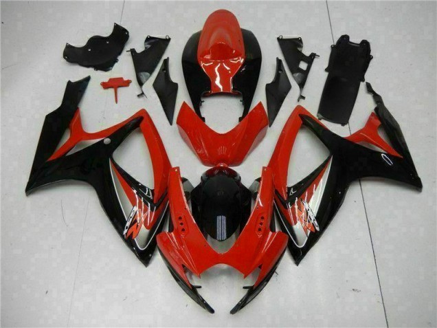 Custom 2006-2007 Red Suzuki GSXR 600/750 Bike Fairing Kit