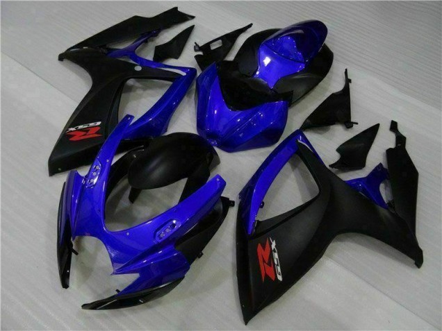 Custom 2006-2007 Blue Black Suzuki GSXR 600/750 Motorbike Fairing Kits