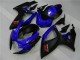 Custom 2006-2007 Blue Black Suzuki GSXR 600/750 Motorbike Fairing Kits