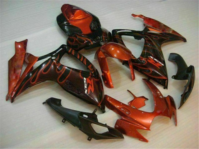 Custom 2006-2007 Red Suzuki GSXR 600/750 Motorbike Fairings