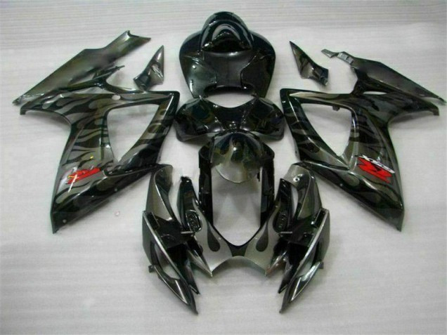 Custom 2006-2007 Black Suzuki GSXR 600/750 Bike Fairing