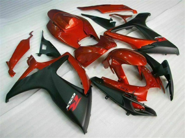 Custom 2006-2007 Red Black Suzuki GSXR 600/750 Motorcycle Bodywork