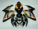 Custom 2006-2007 Black Orange Suzuki GSXR 600/750 Bike Fairings