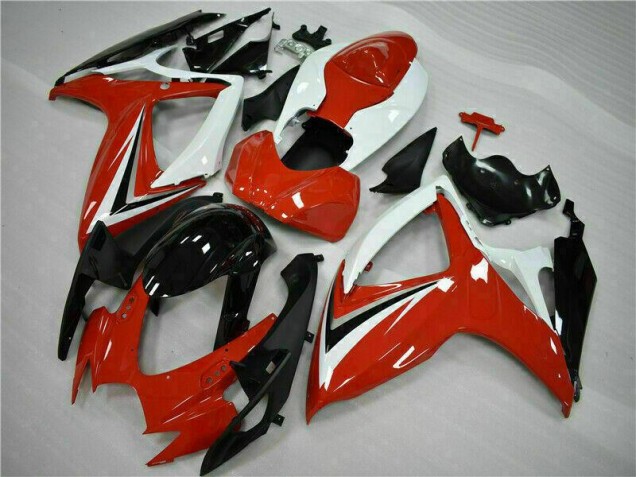 Aftermarket 2006-2007 Red White Suzuki GSXR 600/750 Motorcycle Fairings Kits