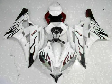 Aftermarket 2006-2007 White Yamaha YZF R6 Motorcyle Fairings