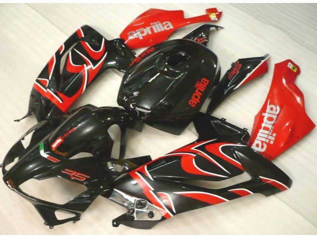 Custom 2006-2011 Black Red Aprilia RS125 Motorcylce Fairings