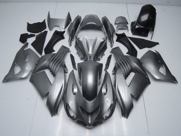 Aftermarket 2006-2011 Glossy Grey Kawasaki ZX14R ZZR1400 Replacement Motorcycle Fairings