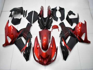 Aftermarket 2006-2011 Red Black Kawasaki ZX14R ZZR1400 Motorcycle Fairing Kits
