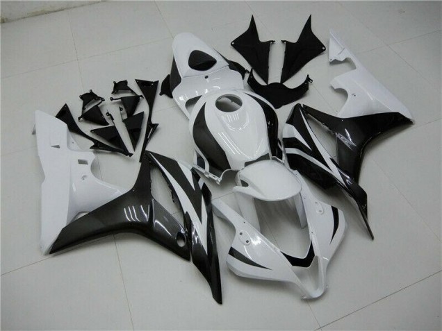 Custom 2007-2008 White Black Honda CBR600RR Motorbike Fairing