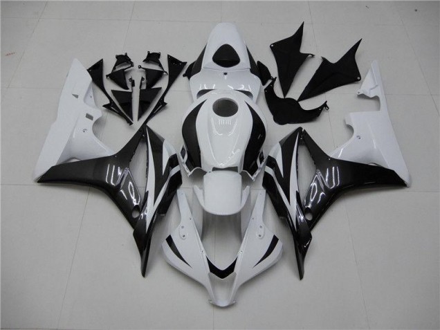 Custom 2007-2008 White Black Honda CBR600RR Motorbike Fairing