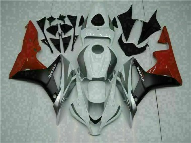 Custom 2007-2008 White Black Red Honda CBR600RR Bike Fairings