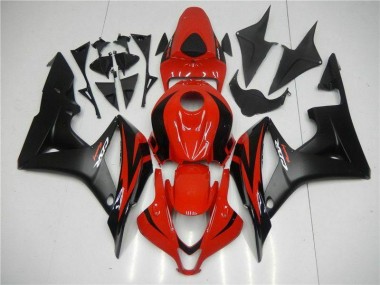 Aftermarket 2007-2008 Black Red Honda CBR600RR Motor Bike Fairings