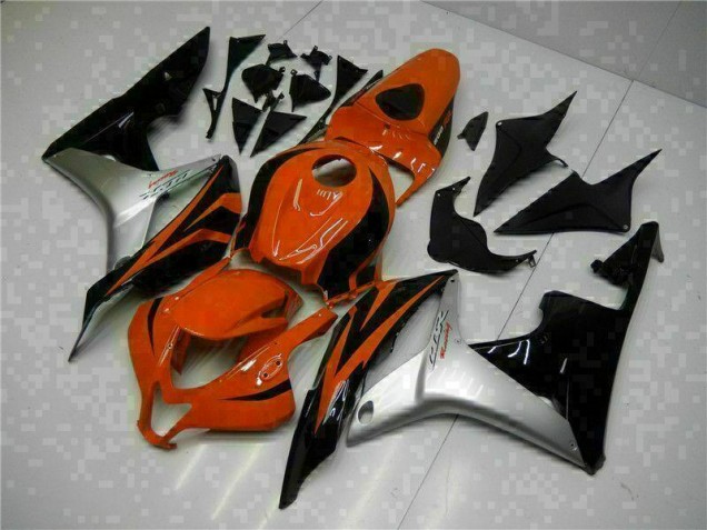 Custom 2007-2008 Black Red Silver Honda CBR600RR Motor Fairings