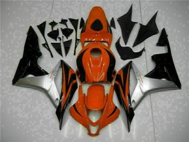 Custom 2007-2008 Black Red Silver Honda CBR600RR Motor Fairings