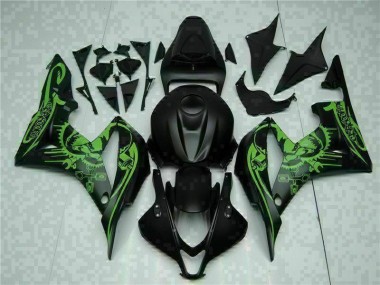 Aftermarket 2007-2008 Black Green Honda CBR600RR Motorcycle Fairing Kits