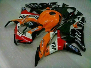 Aftermarket 2007-2008 Orange Black Repsol Honda CBR600RR Motorcycle Replacement Fairings