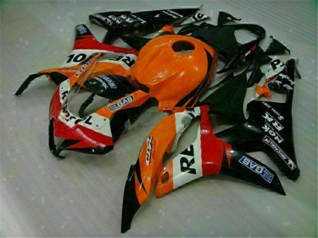 Custom 2007-2008 Orange Black Repsol Honda CBR600RR Motorcycle Replacement Fairings